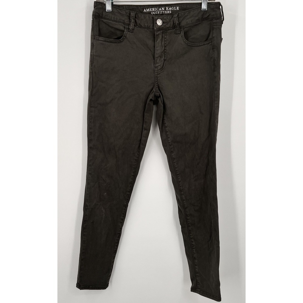 American Eagle Jeans Women's X‎ Aeo Sateen Super Stretch Jegging Green